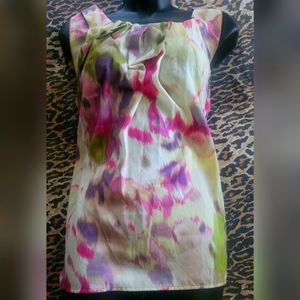 LOFT Sleeveless Pastel Blouse Large
